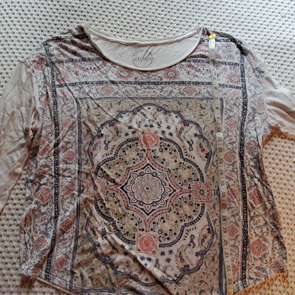 Lucky brand xl 3/4 sleeve tee